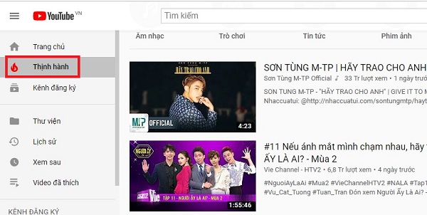 Meo xem top thinh hanh youtube tren may tinh sieu nhanh