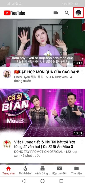  xem top thinh hanh youtube