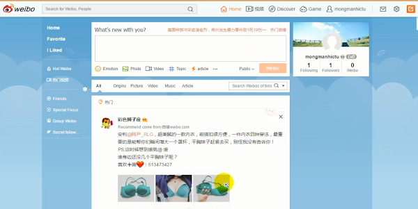 tạo tai khoan weibo bang may tinh