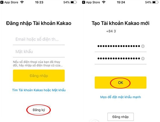  cach tao tai khoan kakaotalk