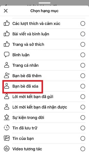 xem lai danh sach huy ket ban tren facebook nhanh nhat