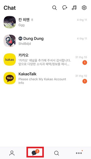 bo chan ban be tren kakaotalk