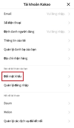 doi mat khau kakaotalk nhanh nhat