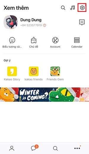 xoa tai khoan kakaotalk tren dien thoai sieu de