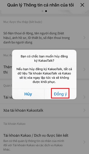 Huong dan xoa tai khoan kakaotalk sieu de