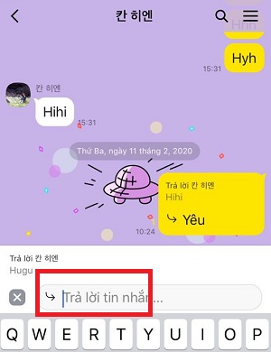 tra loi tin nhan rieng tren kakaotalk don gian