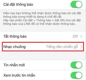  cai dat nhac chuong thong bao line sieu de