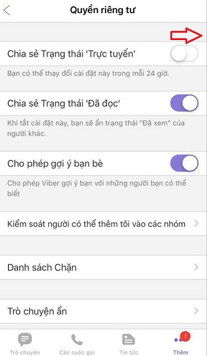  Cac buoc an trang thai truc tuyen tren viber sieu de