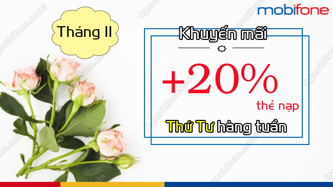 MobiFone khuyen mai 20% thu tu hang tuan thang 11 