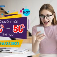 MobiFone khuyen mai nap the 20% 50% ngay 16/2/2021