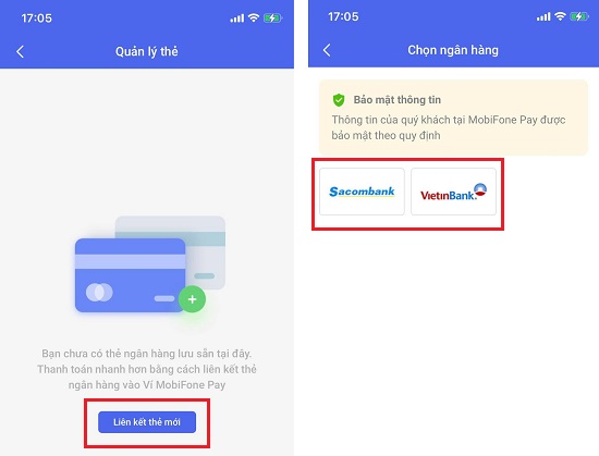 MobiFone Pay lien ket ngan hang nao